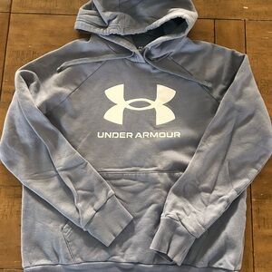 Under Armour Men's Light Blue Crewneck Logo Hoodie